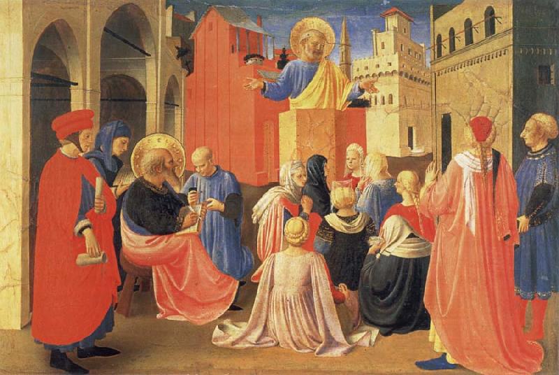 Fra Angelico The Hl. Petrus preaches Sweden oil painting art